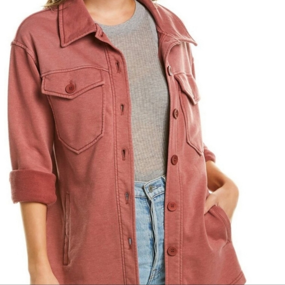 AVEC LES FILLES Army Olive‎ Green Chic Shirts Jacket Shacket S